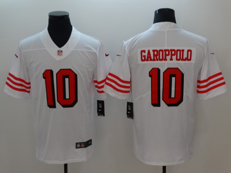 Men San Francisco 49ers 10 Garoppolo White Nike Vapor Untouchable Limited Playe NFL Jerseys